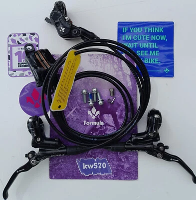 Formula - Juego de frenos Cura 4 negro brillante 4 pistones delantero/trasero 90/175 cm - USADO Foto 1 de 4