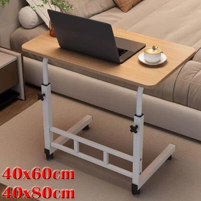 Laptoptisch HöHenverstellbar Computertisch Mit Rollen Laptop Beistelltisch 90cm - Bild 1 von 4