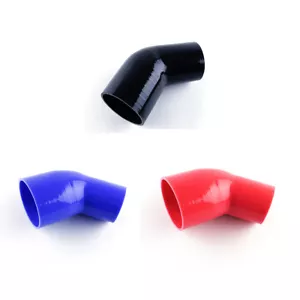 RIDUTTORE 45° SILICONE GOMITO TURBO INTERCOOLER RADIATORE BOOST TUBO REFRIGERANTE - Foto 1 di 11
