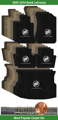 Juego de alfombrillas Ultimat personalizadas para Buick LaCrosse '05-16 con logotipo (5 piezas) #2J5 Foto 1 de 4