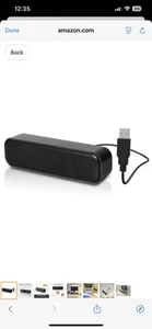 USB Computer Laptop Speaker wit Stereo Sound & Enhanced Bass Portable Mini Sound - Photo 1/9