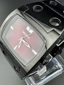 Rare Working Vestal Destroyer Black W/Red Dial Mens Cuff Watch March Of Death L2 - Picture 1 of 10