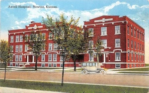 # K2578     NEWTON,  KS.    POSTCARD,   AXTELL  HOSPITAL - Picture 1 of 2