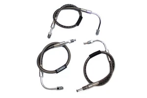 Manguera de freno delantero de acero inoxidable de 3 piezas para Harley Davidson - Imagen 1 de 1