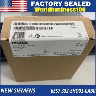 1PCS New Siemens 6ES7332-5HD01-0AB0 6ES7 332-5HD01-0AB0 Analog Output Module - Image 1 of 4