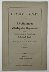 Abbildungen ethnologischer Gegenstände aus der melanesischen Sammlung S. M. Schi - Picture 1 of 2