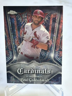 2022 Topps Chrome Paul Goldschmidt Pinstriped #P-12 St. Louis Cardinals - Image 1 of 2