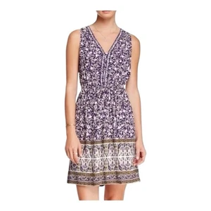Vestido Rebecca Taylor Sin Mangas Boho Floral Estampado Borde - Talla 12 - Imagen 1 de 7