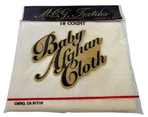MCG Textiles Baby Afghan Cloth Cross Stitch 18 Count Acrylic 29X45in Baby Shower - Picture 1 of 5