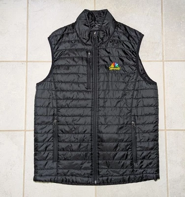 NBC Sports Men's Medium Port Authority Puffer Vest Black Full Zip Pockets - Image 1 of 4