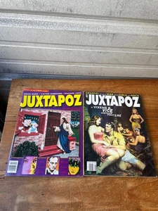 Lot of 2 Vintage Juxtapoz Magazine 1995 & 2000 Art Pop Culture Rock Poster - Picture 1 of 14