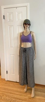 Pantalón Max Studio Mujer Elástico Gris Piernas Anchas Talla M Foto 1 de 4