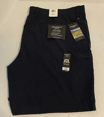Shorts de golfe Architect Golf masculino carga cintura flexível elástica tamanho 52 azul marinho novo com etiquetas - Imagem 1 de 2
