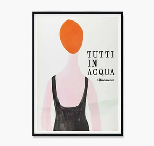 Tutti in Acqua Art Print Poster La Rinascente Canvas Poster Vintage French Print - Picture 1 of 6