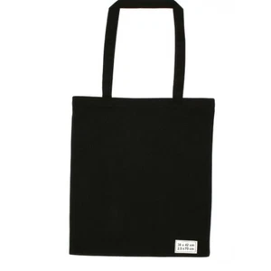 50 x PREMIUM QUALITY CALICO TOTE BAG WITH LONG HANDLES 38 x 42 cm - BLACK - Picture 1 of 2