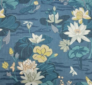 Lake Agawam in Cove BTY Robert Allen Dwell Studios 55% Cotton 45% Linen 54" Wide - Picture 1 of 2