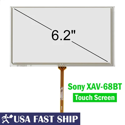 6.2 inch Resistive Digitizer Touch Screen [no LCD] Glass Panel For Sony XAV-68BT - Image 1 of 4