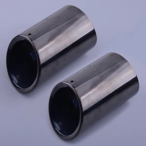 2x Black Stainless Steel Rear Exhaust Pipe Tail Muffler Tip Fit For Toyota Camry - Imagen 1 de 4