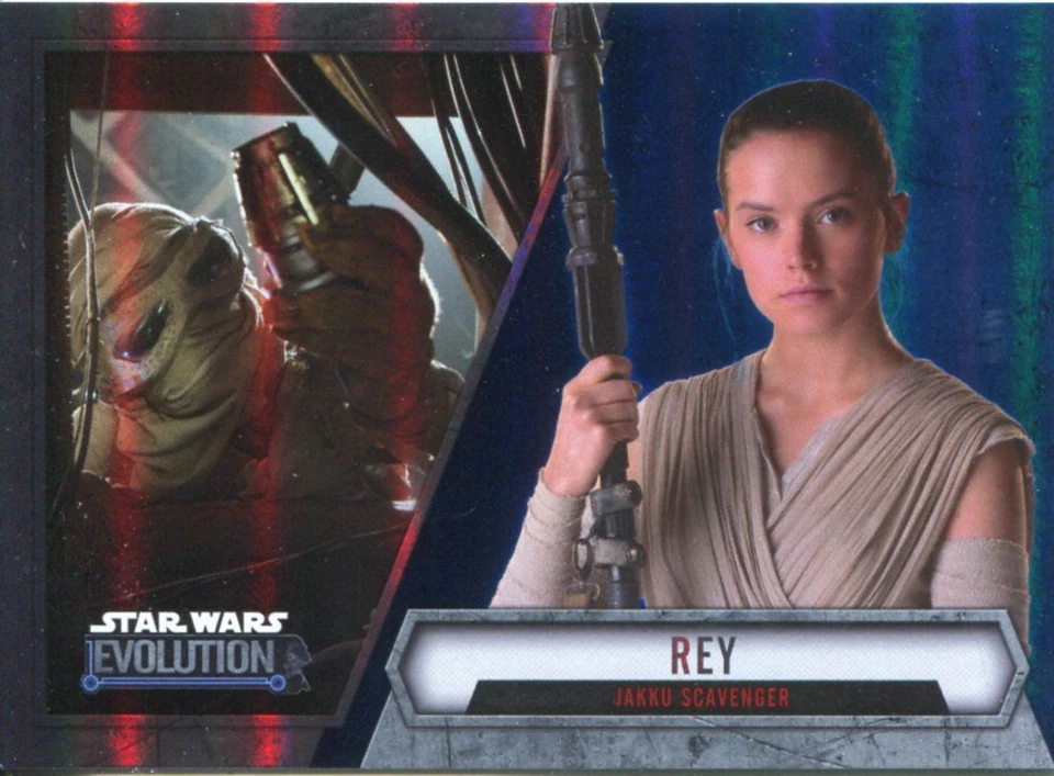 Star Wars Evolution 2016 Blue Parallel Card #90 Rey - Jakku Scavenger - Image 1 of 1