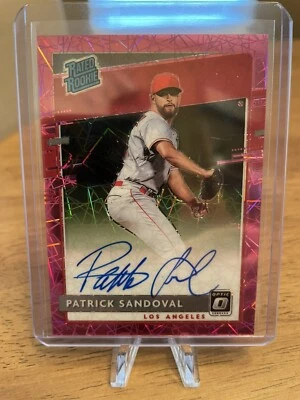 Optic 2020 Anaheim Angles Pink Rated Rookie Auto Patrick Sandoval RRS-PS - Image 1 of 2