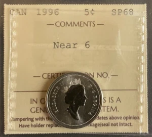 Canadá - 5 centavos - 1996 - Casi 6 - Certificado ICCS - SP-68 - Imagen 1 de 3
