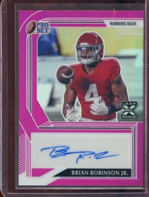2022 Leaf Pro Set Metal Prismatic Pink Brian Robinson Jr Rc Auto (17/25) - Image 1 of 2