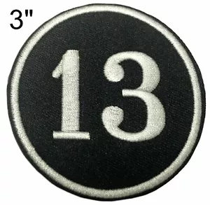 Lucky Number 13 bestickt Patch Haken Schlaufe Abzeichen Applikation Biker Emblem Weste - Bild 1 von 12