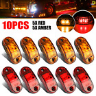 5* Amber+ 5x Red LED Car Truck Trailer RV Oval 2.5" Side Clearance Marker Light