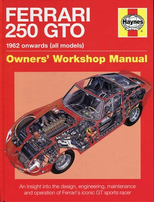 Ferrari 250 GTO 1962 en adelante (todos los modelos) Haynes manual de taller del propietario Foto 1 de 4