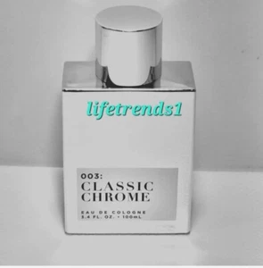 Tru Fragrance 003: CLASSIC CHROME Eau De Cologne 3.4 fl oz/100ml BRAND NWOB - Picture 1 of 15