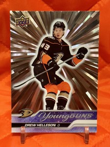 2023-24 Upper Deck Drew Helleson Outburst Silver Young Guns Rookie RC #220 Ducks