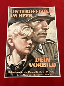 Póster impreso militar de soldado alemán Tercer Reich Segunda Guerra Mundial Segunda Guerra Mundial - Imagen 1 de 2