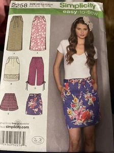 Simplicity Misses Skirt, Shorts N Cropped Pants 2258 Size 6-14 - Picture 1 of 3