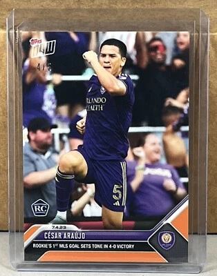 2023 TOPPS NOW #153 CESAR ARAUJO ORLANDO CITY ROOKIE Orange Parallel 4/5 - Image 1 of 3