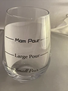 Wine Glass Stemless Funny Mom Pour NBOOCUP - Picture 1 of 3
