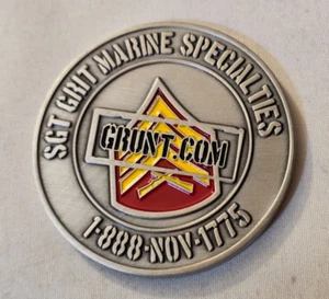 Moneda Desafío 360 Veteranos Especialidades Marinas Sargento Grit Grunt Cuerpo de Marines de los Estados Unidos - Imagen 1 de 4