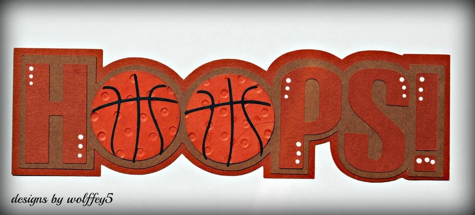 CRAFTECAFE BALONCESTO TÍTULO INFANTIL piezas de papel prefabricadas álbum de recortes WOLFFEY5 Foto 1 de 1