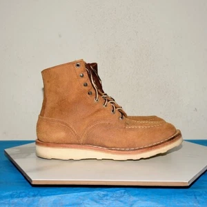 Nicks Boots 1964 Tan Roughout Moc Toe Men US 8.5 EE HNW - Imagen 1 de 19