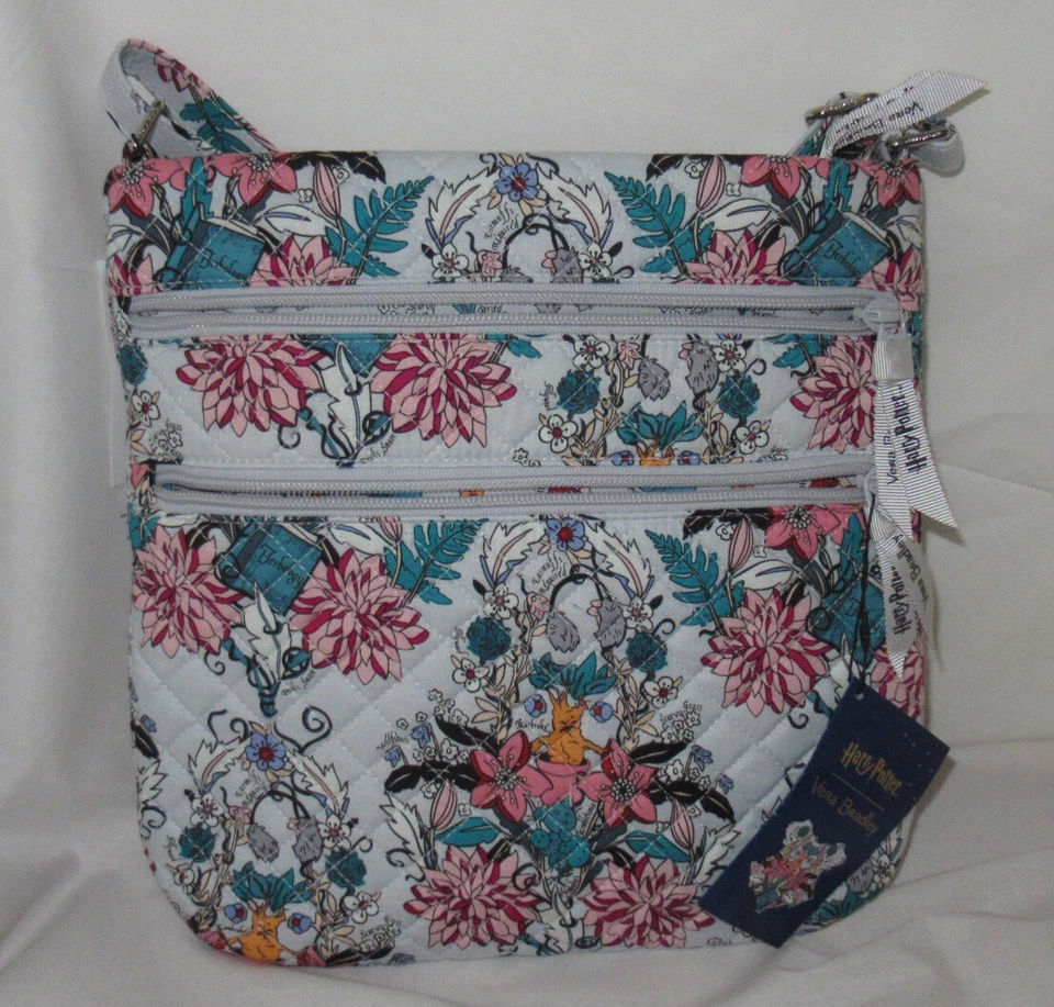 Vera Bradley Triple Zip Hipster Crossbody Purse Harry Potter Herbology