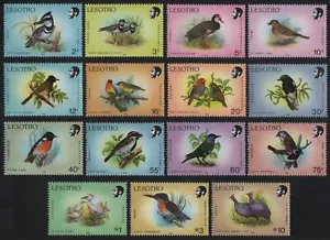 Lesotho 1988 - Mi-N.o 678-692 A ** - Estampillada sin montar o nunca montada - Vögel/Pájaros - Imagen 1 de 1