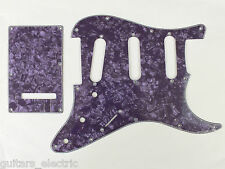 STRATOCASTER SSS SCRATCH PLATE Pickguard SET to fit import style in 14 Colours