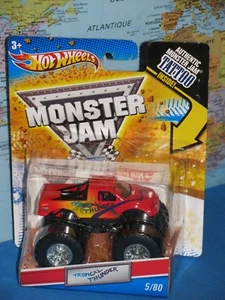 HOT WHEELS MONSTER JAM TROPICAL THUNDER TRUCK #5/80 TATTOO ADVANCE AUTO PARTS - Picture 1 of 9