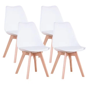 Pack 4 sillas de comedor, silla diseño nórdico con asiento acolchado, Beench - Imagen 1 de 10