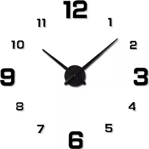 Wanduhr Deko 3D Design Spiegel Wand DIY Uhr Wandtattoo Stylisch Wohnzimmer Retoo - Bild 1 von 11