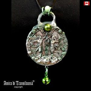 Zodiac Horoscope Necklace Talisman Astrology Amulet Pendant Gemini Sign Mercury - Picture 1 of 24