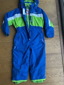Campri Children’s one piece Ski Snowsuit blue/green 5-6 yrs (110-116cm) - Picture 1 of 10
