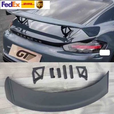 Fiberglass Rear Spoiler Wing For Porsche 718 981 987 Boxter Cayman GT4 Style - Image 1 of 4