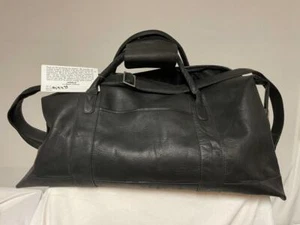 NUEVO BOLSO DE VIAJE CHARLIE CUERO COMPANY NEGRO GENUINO PREMIUM Estilo # 412 EE. UU. - Imagen 1 de 9