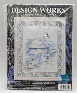 Design Works Swan #9873 Counted Cross Stitch Kit 16 x 20 - Picture 1 of 4