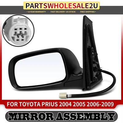 1x Espejo retrovisor eléctrico negro del lado izquierdo del conductor con calefacción para Toyota Prius 2004 2005-2009 Foto 1 de 4